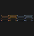fantasy gold and silver frames for rpg game vector image