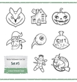 halloween icon set vector image