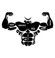 male athletic black body silhouette vector image