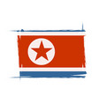 north korea grunge flag with little scratches vector image
