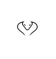 creative serpent cobra head logo design vector image vector image