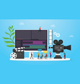 film video production concept with team people vector image