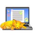 ginger cat asleep vector image