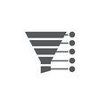 sales funnel icon on white background vector image