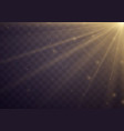 yellow glowing light vector image vector image