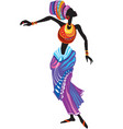 beautiful african woman in ethnic dress vector image vector image