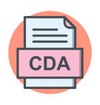 cda file document icon vector image vector image