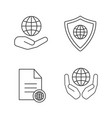 safe internet connection icons set vector image
