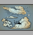 set of clouds vector image vector image