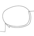 speech bubble continuous one line drawing cartoon vector image vector image