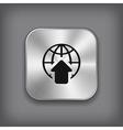global icon - metal app button vector image vector image