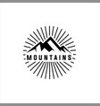 mountain logo elegant logo design vector image vector image