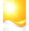 vibrant hot summer sun with lens flare vector image vector image