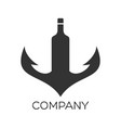 anchor wine logo vector image