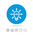 led light lamp icon energy symbol vector image