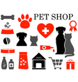 set of pet icons vector image