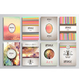 vintage styles brochure templates set with labels vector image vector image