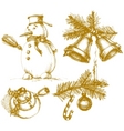 christmas design elements vector image