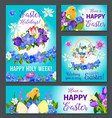 easter greeting paschal banner poster card vector image