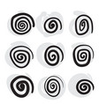 hand drawn spiral icon doodle swirl wave symbol vector image