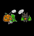 happy halloween message design background vector image