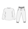 jacket and sweatpants tracksuit sketch set vector image