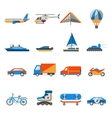 transport icons set vector image