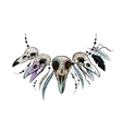 raven sugar mexican skull skull vector image