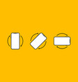 smartphone rotate phone flip icons vector image