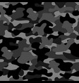 camouflage seamless pattern in a black grey vector image