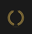 golden laurel wreath vector image