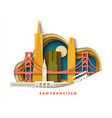 san francisco california city in usa vector image vector image