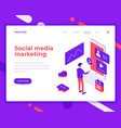 social media marketing people and interact vector image