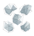 triangle low poly circles set abstract business vector image