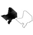 cabell county state west virginia us county vector image vector image