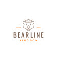 mascot animal cartoon cute bear king crown vector image