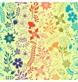 romantic seamless pattern of various flowers vector image