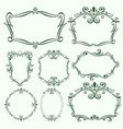 border frame ornamental vector image vector image