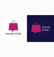 online store logo concept vector image