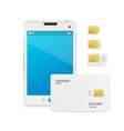 phone sim card template vector image