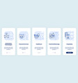 biometric technology using light blue onboarding vector image vector image