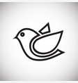bird icons set on white background for graphic vector image