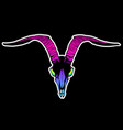 goat skull in a bright multicolored palette vector image vector image