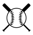 baseball bats and ball or tournament icon vector image