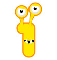 cartoon character number one monster vector image vector image
