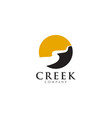 creek and river icon logo design template vector image