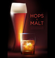 alcohol drink glasses poster vector image