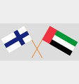finland and united arab emirates flags vector image