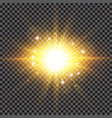 lighting effect sparkling sun rays burst vector image