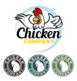 rooster mascot logo vector image